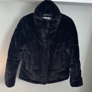 Black Faux Fur Jacket